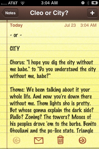 iphone notes to city